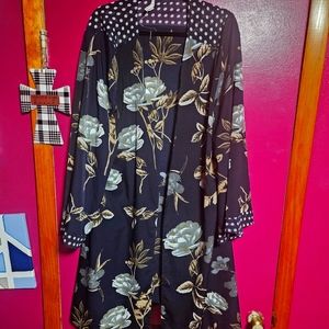 Kimono polka-dot and floral